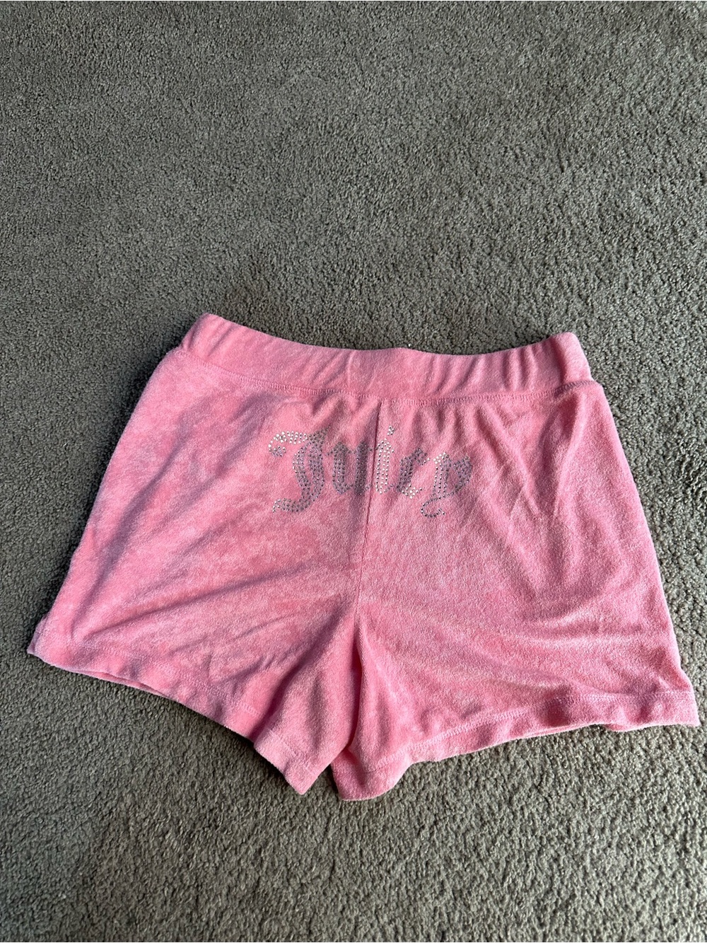 Juicy Couture Pink Velour Shorts With Bling M